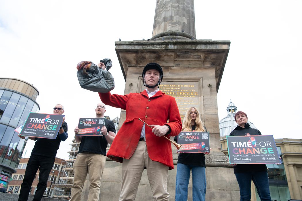 League Against Cruel Sports protest in Newcastle