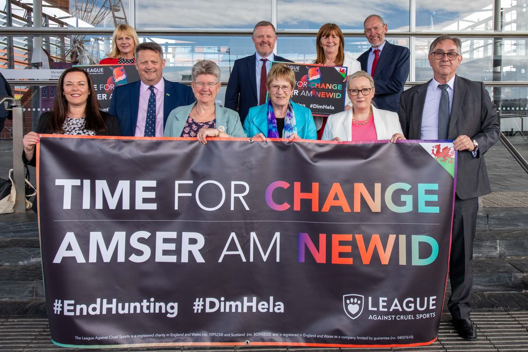 Members of the Welsh Parliament outside the Senedd